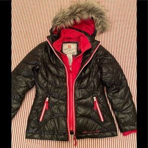 COPY - Light weight yet warm girls coat. Size 7/8